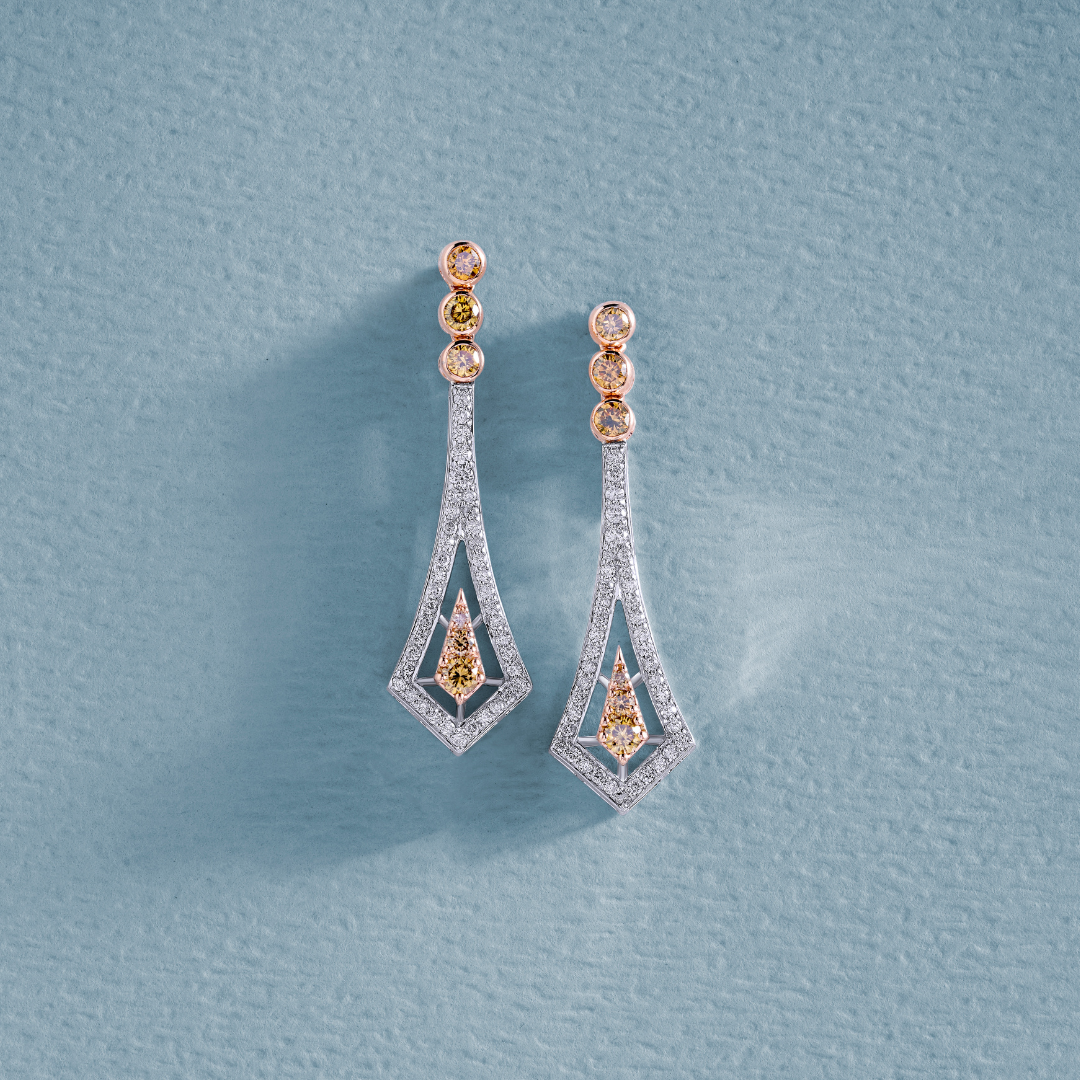 Drop Swarna 18K Gold Citrine Earrings