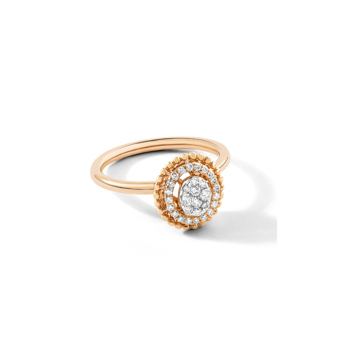 Swarna 18K Gold Oval Solitaire Ring by Athah