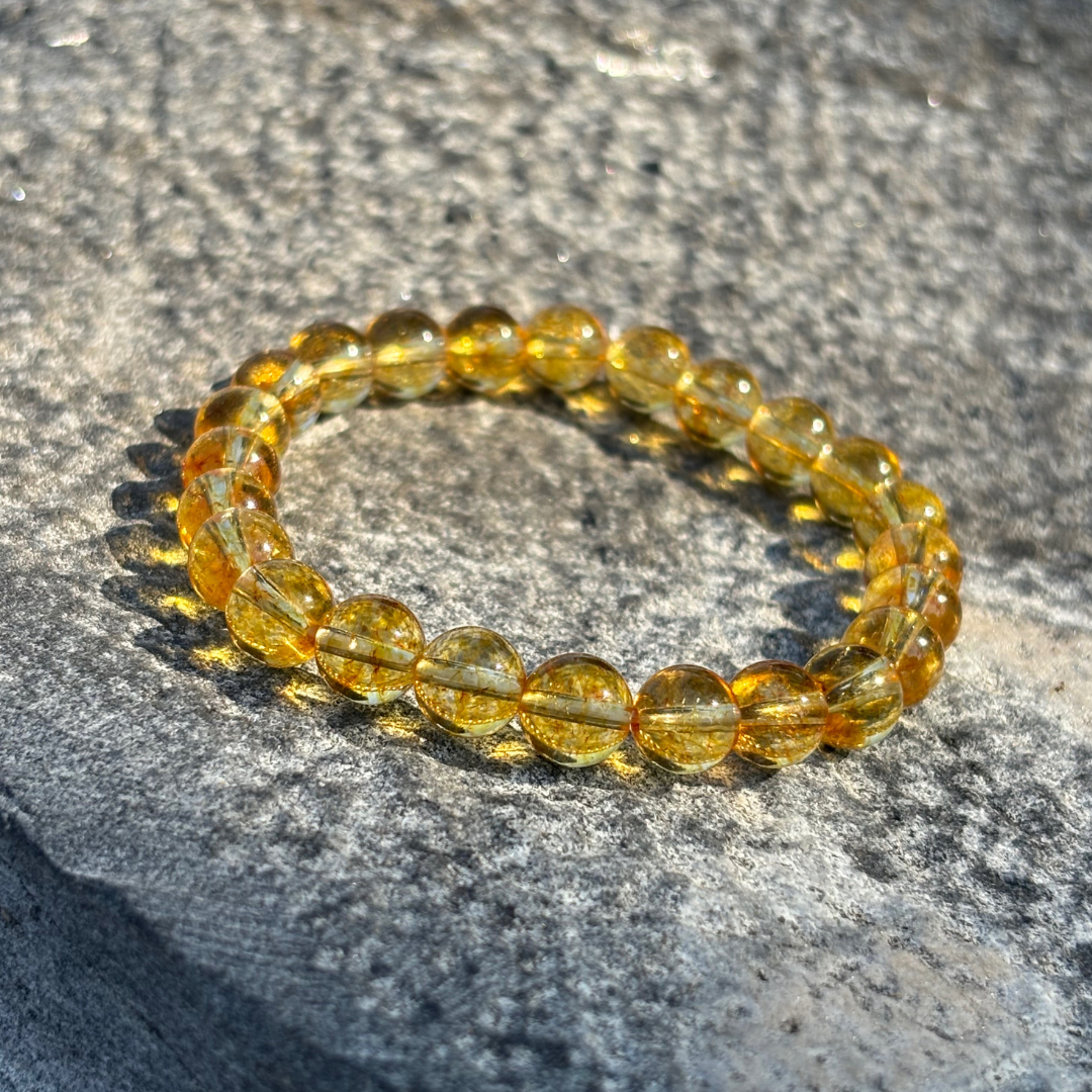 Sutr 7mm Citrine Bead Bracelet by Athah