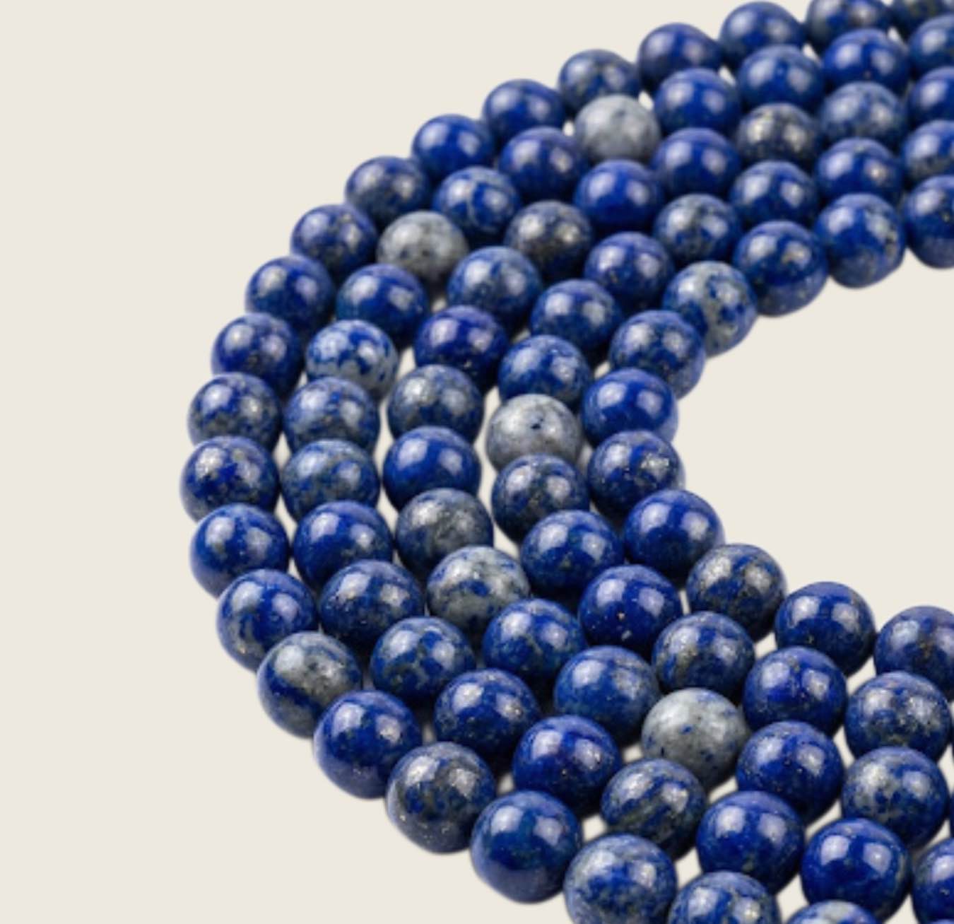 Lapiz Lazuli Gemstone Bead Strand (Size: 8mm)