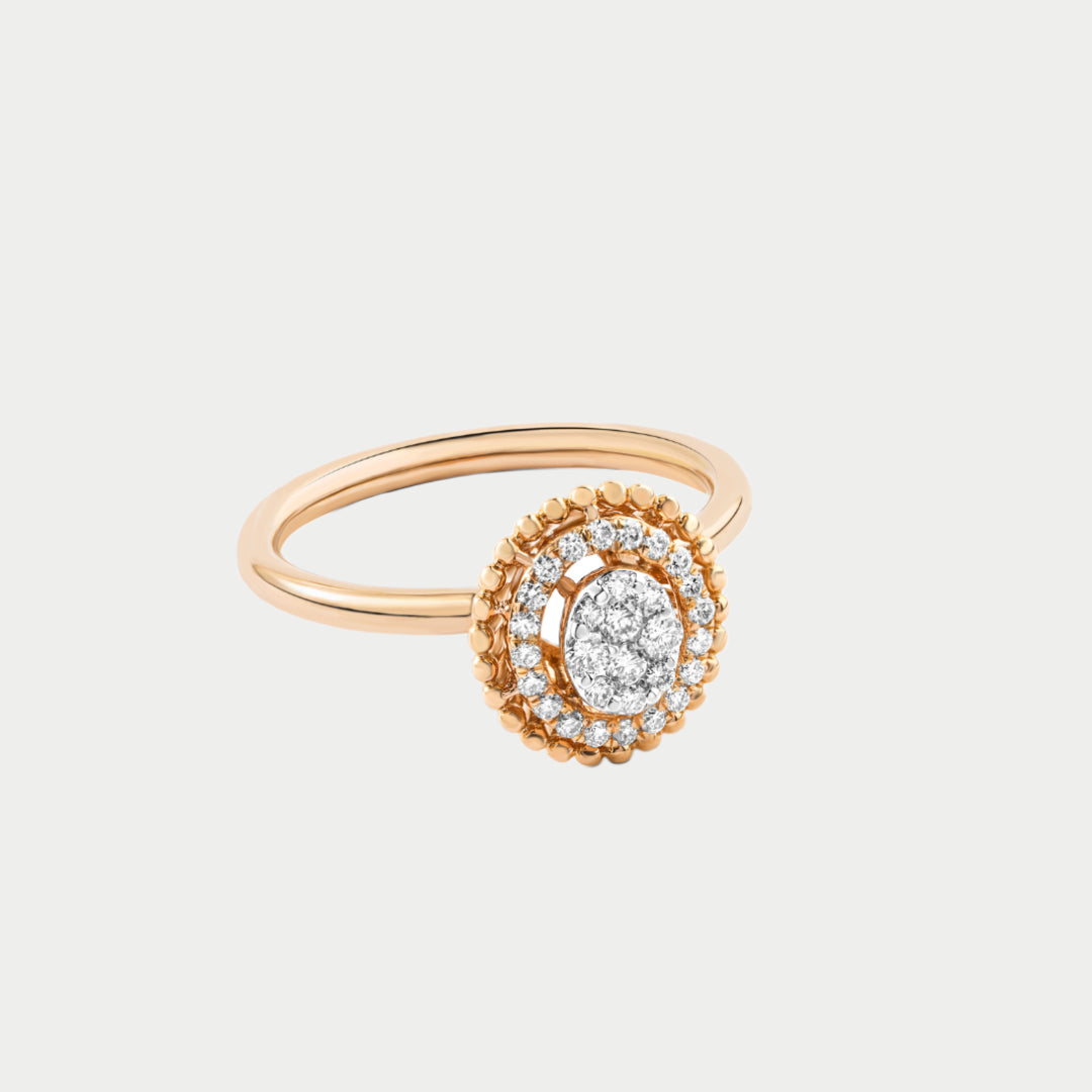 Swarna 18K Gold Oval Solitaire Ring by Athah