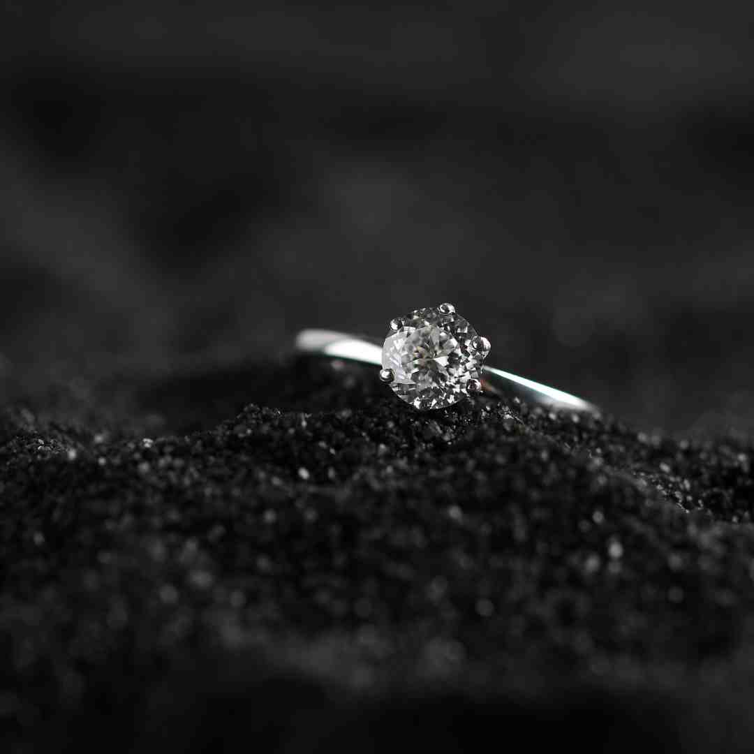 Silver Solitaire Ring