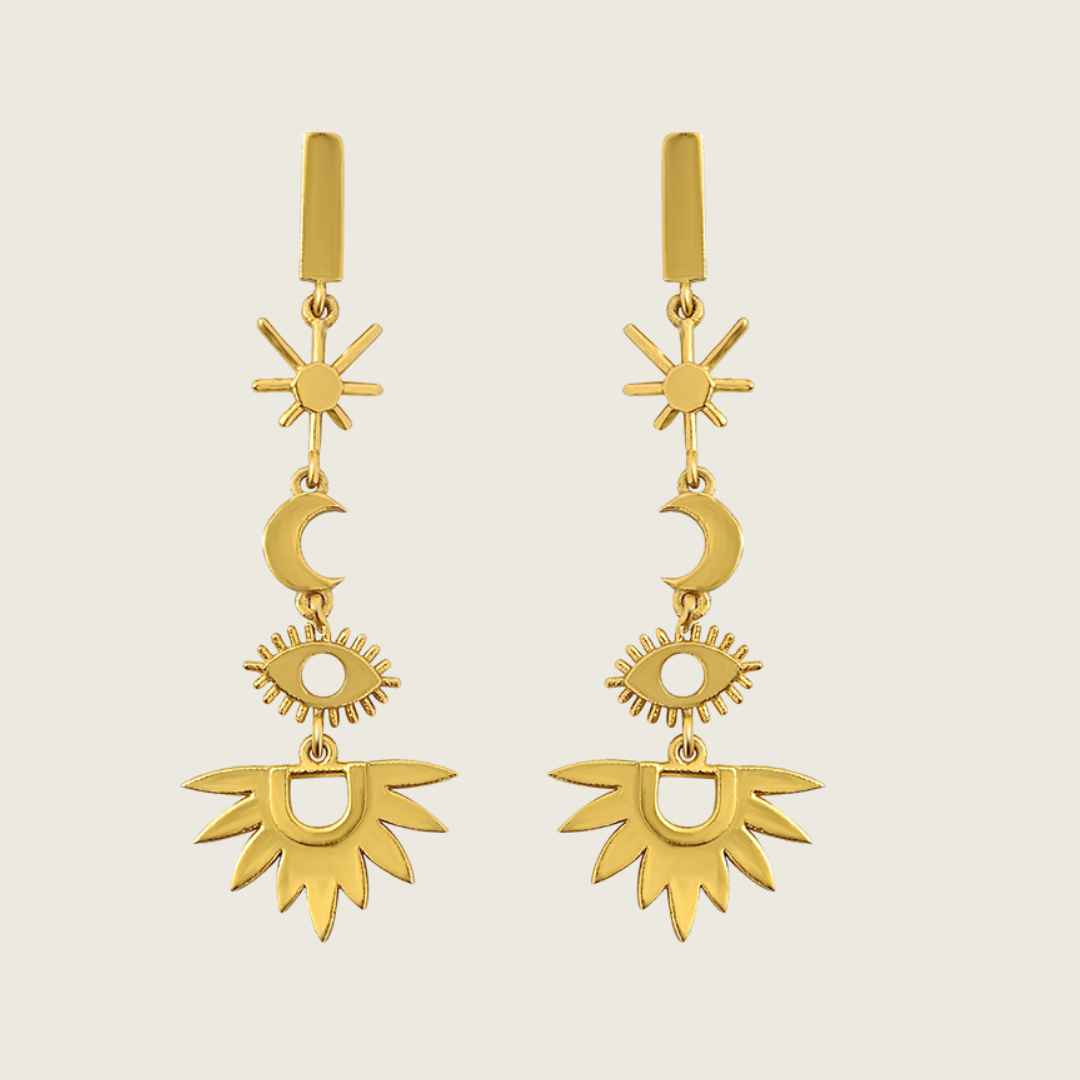 Star Moon Earrings