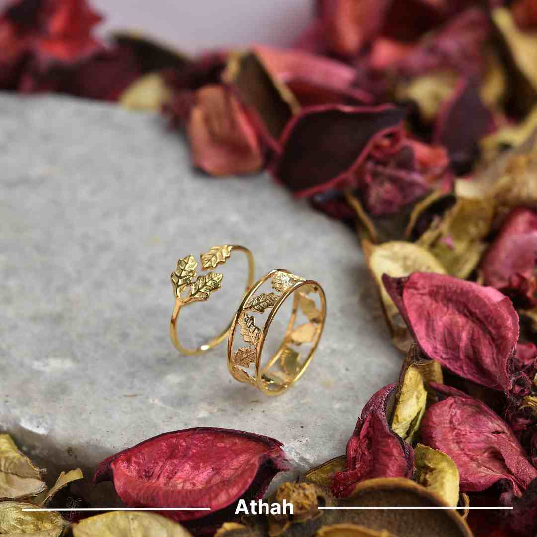 Athah Mystic Leaf Pure 925 Silver Band Ring