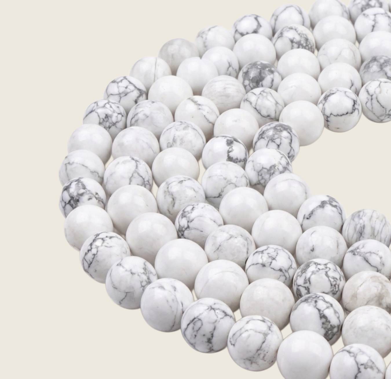 Hawlite Gemstone Bead Strand (Size: 8mm)