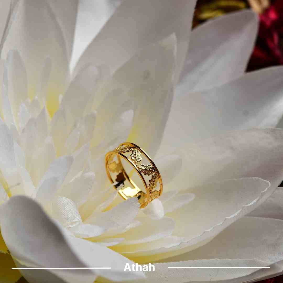 Athah Mystic Leaf Pure 925 Silver Band Ring