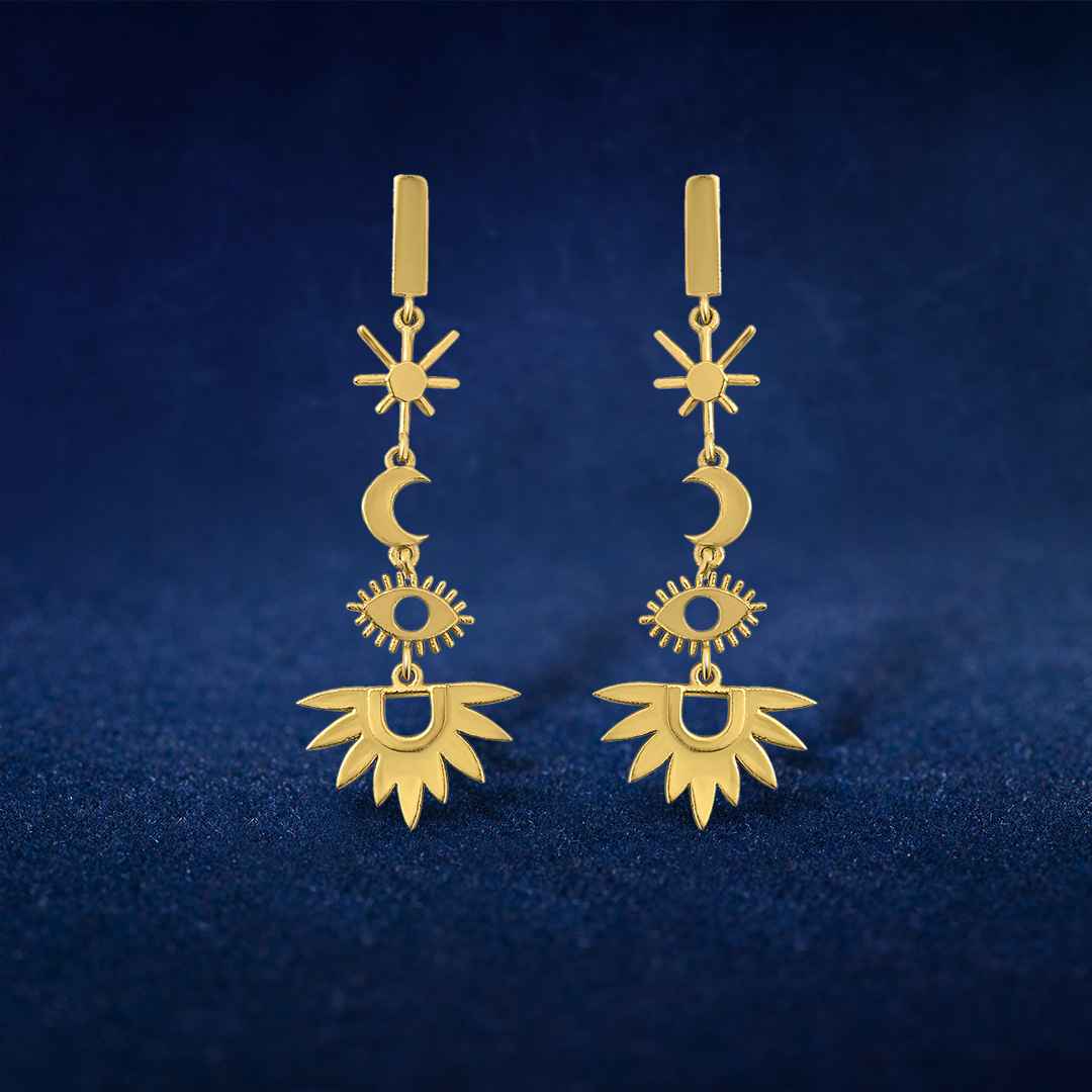 Star Moon Earrings