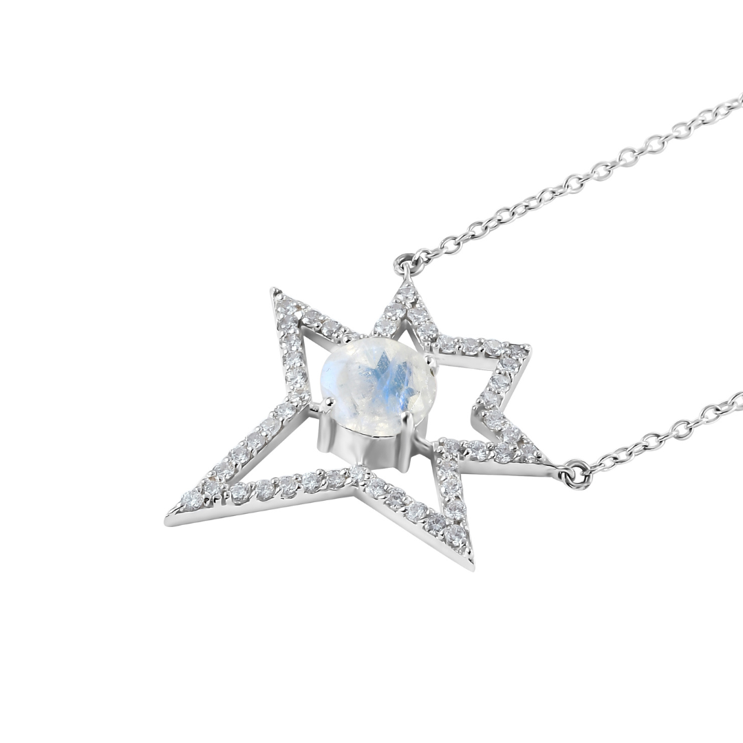 Athah Nova Moonstone Pendant with Chain