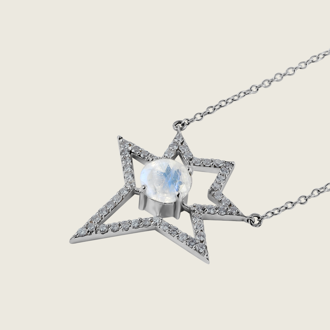 Athah Nova Moonstone Pendant with Chain