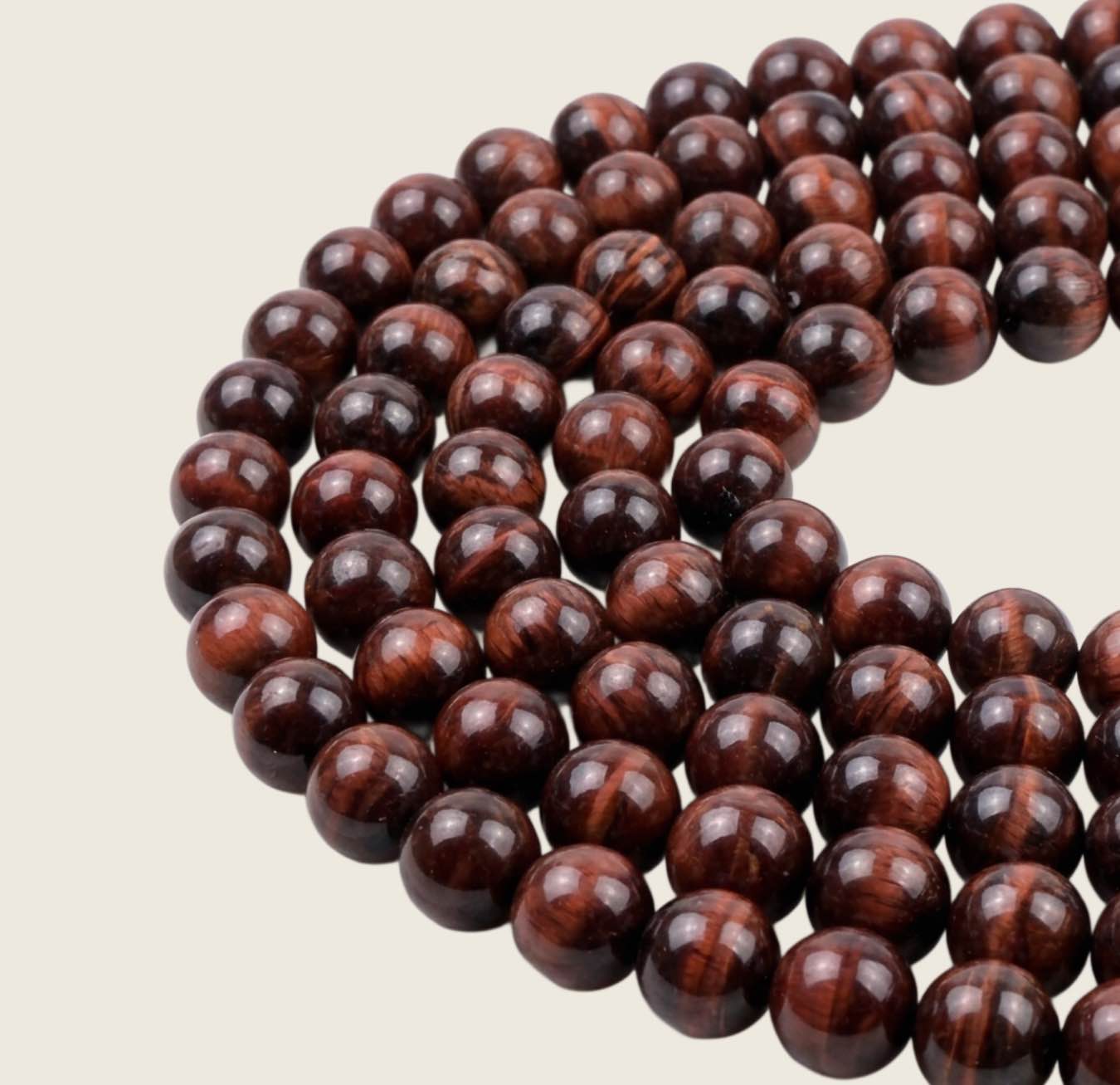 Red Tiger Eye Gemstone Bead Strands (Size 8mm)