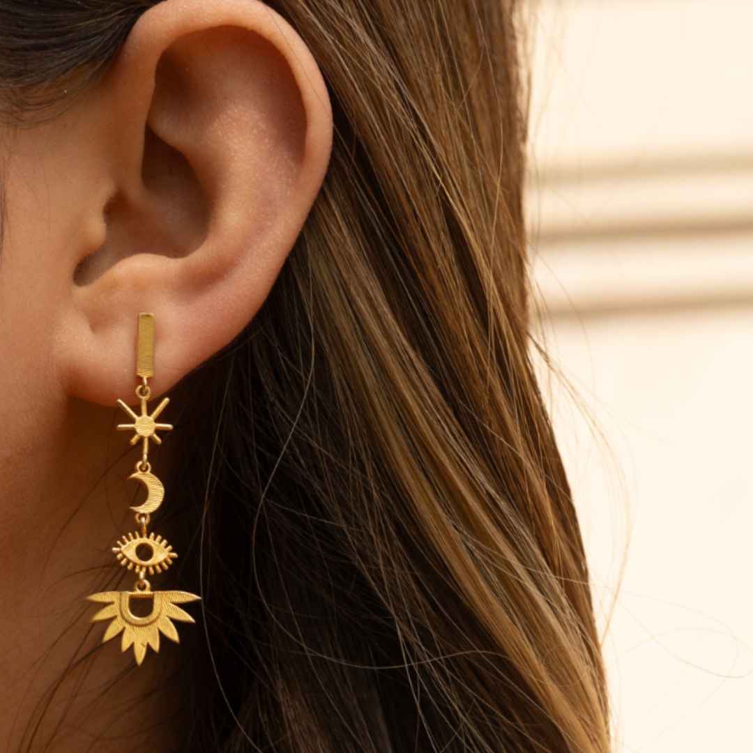 Star Moon Earrings